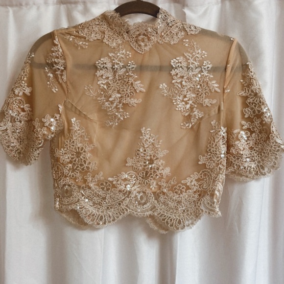 House of CB Tops - CB House of London Sequin Crop Top NWOT